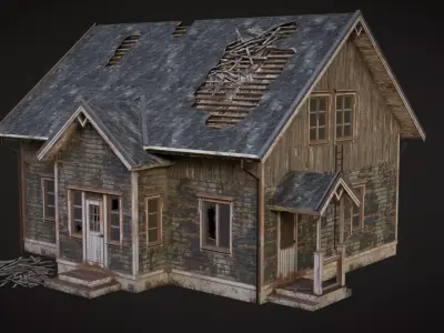 Haunted House Low-poly 3D model