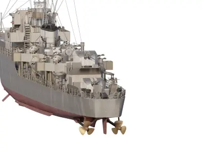WW2 Britsh Destroyer 3D model
