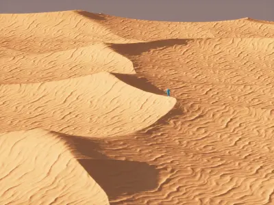 Desert sand dune PBR Low-poly 3D model