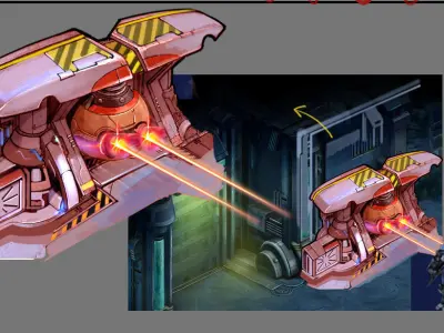 Wall Fortress - Flame Type 03 3D model