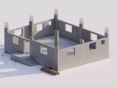 Structural engineering of Concrete frame buildings 3D model