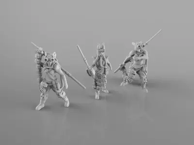 Stormrunners group of warriors 3D print model