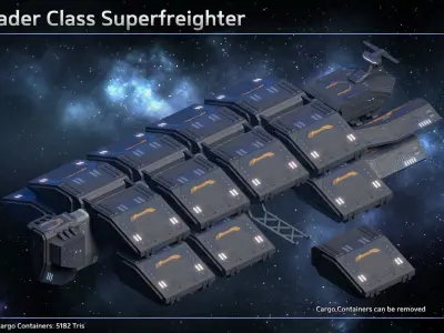 Spaceship Civilian Ship Collection II 3D Model Pack