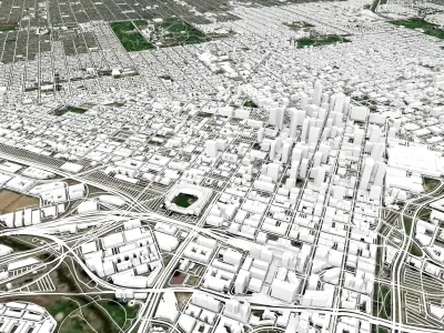 Cityscape Denver USA 3D model