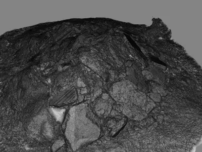 Rubble construction pile Low-poly 3D model