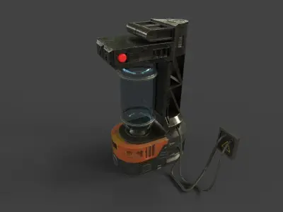 Sci-Fi Container Low-poly 3D model get