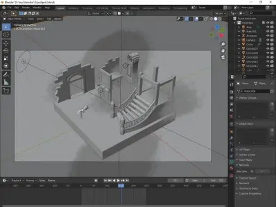 haunted house Low-poly 3D model