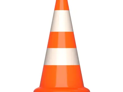 Traffic Cone Low-poly 3D model
