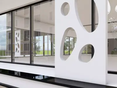 Modern Luxury Villa  Obsidian Edge House Exterior 3D Model Low-poly 3D model