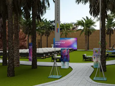 stage with environment 3D model