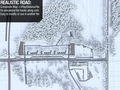 Urban Area 09 Low-poly 3D model