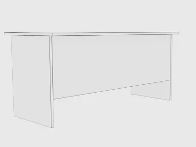 Wooden desk Free 3D model