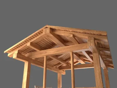 Wooden Pavillon 3D model