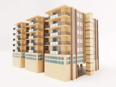 Apartment building model 3D model