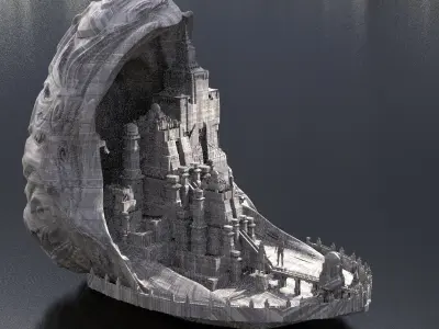 Easter Egg Hidden City 3D model