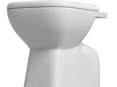 Floor Mount rectangle shape EWC toilet Modeled in 3ds max 3D model