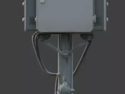 Urban Telecom Utility Box 3D Model Low-poly 3D model