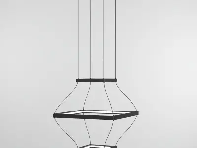 LANTERN pendant light with frame 3D model