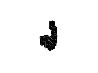 Voxel Grass v1 003 2 Low-poly 3D model