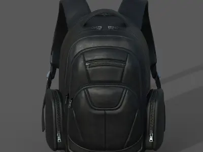 Backpack Camping Generic military combat soldier scifi  Low-poly 3D model