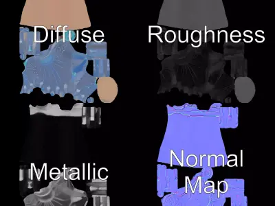 Futuristic Glove model pack with glowing interface Low-poly 3D model