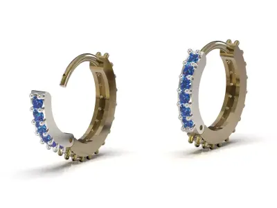 3D File Classic Hoop CAD Earrings model je0166 3D print model
