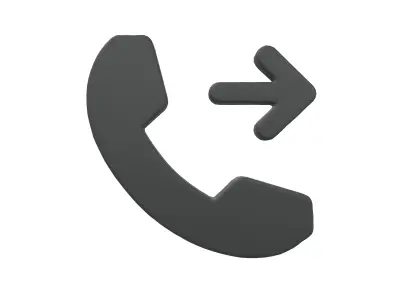 Phone Call Symbol v1 001 Low-poly 3D model