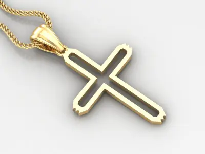 Cross Light Gold 4CP026 3DM STL 3D print model
