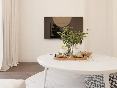 Stylish Living Room Interior Design Scene 3D model