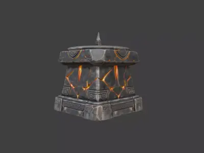 Ancient Volcanic Artifact Low-poly 3D model