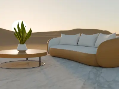 Metaverse Environment 02 - Baked Low-poly 3D model