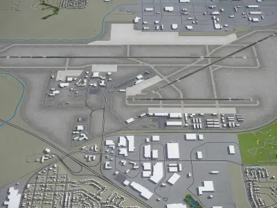 Linkoln - Airport - LNK Low-poly 3D model