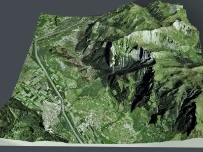 Cityscape  Balzers Liechtenstein 3D model