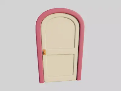 Cartoon Door 8b 3D model
