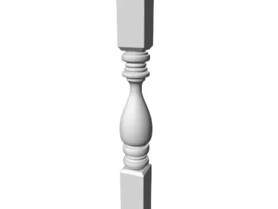 Baluster pedestal 3D model