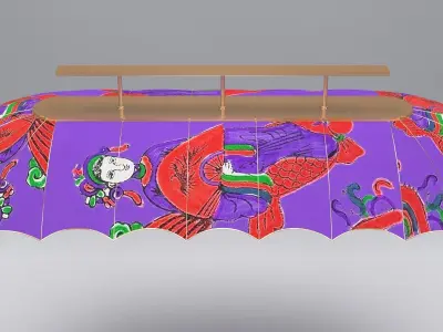 PARASOL LAMP 02 Low-poly 3D model