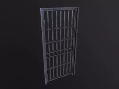 Door prison cell 3D Model Low-poly 3D model