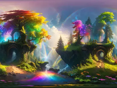 HDRI Fairytale Locations Low-poly 3D model