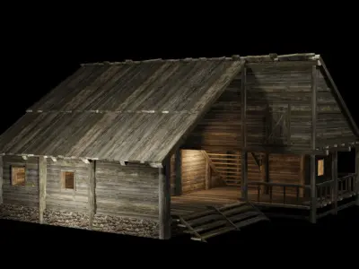 HOUSE VILLAGE Low-poly 3D model buy
