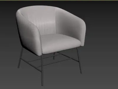 Ramsey resting chair light grey 3D model