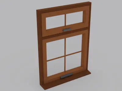 Window V2 - 110x150 Low-poly 3D model