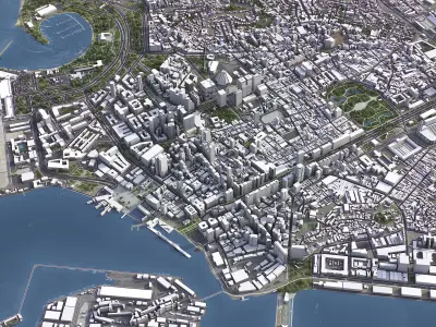 Rio de Janeiro - 3D City Model Low-poly 3D model