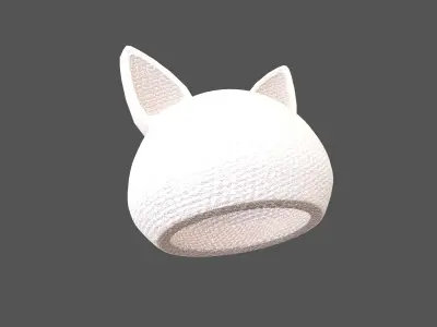 Fox Ear Hat V1 003 Low-poly 3D model