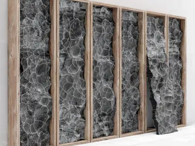 Slab stone rock frame 3D model