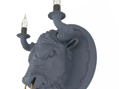 Karman-Corrado bull head wall sconce 3D model