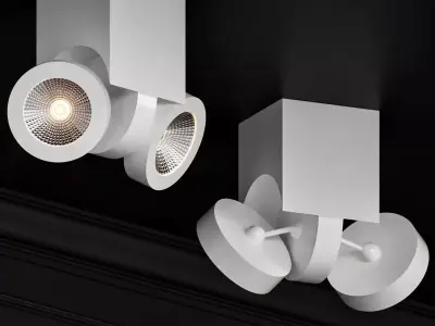Dubbel LED spots 3D model