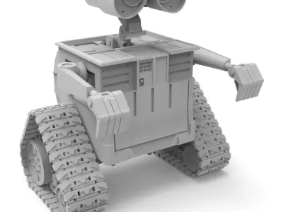 Wall-e track with gears 3D model