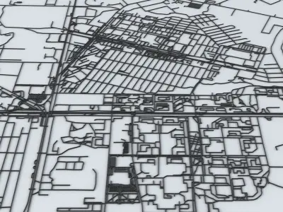 Volgograd Road Network and Streets 3D model