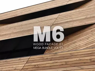 M06 Wood Facades 8K Seamless PBR Materials Texture