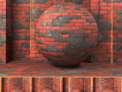 4K Vintage Brick Wall Textures  - 5 Patterns - PBR Aged Brick Texture
